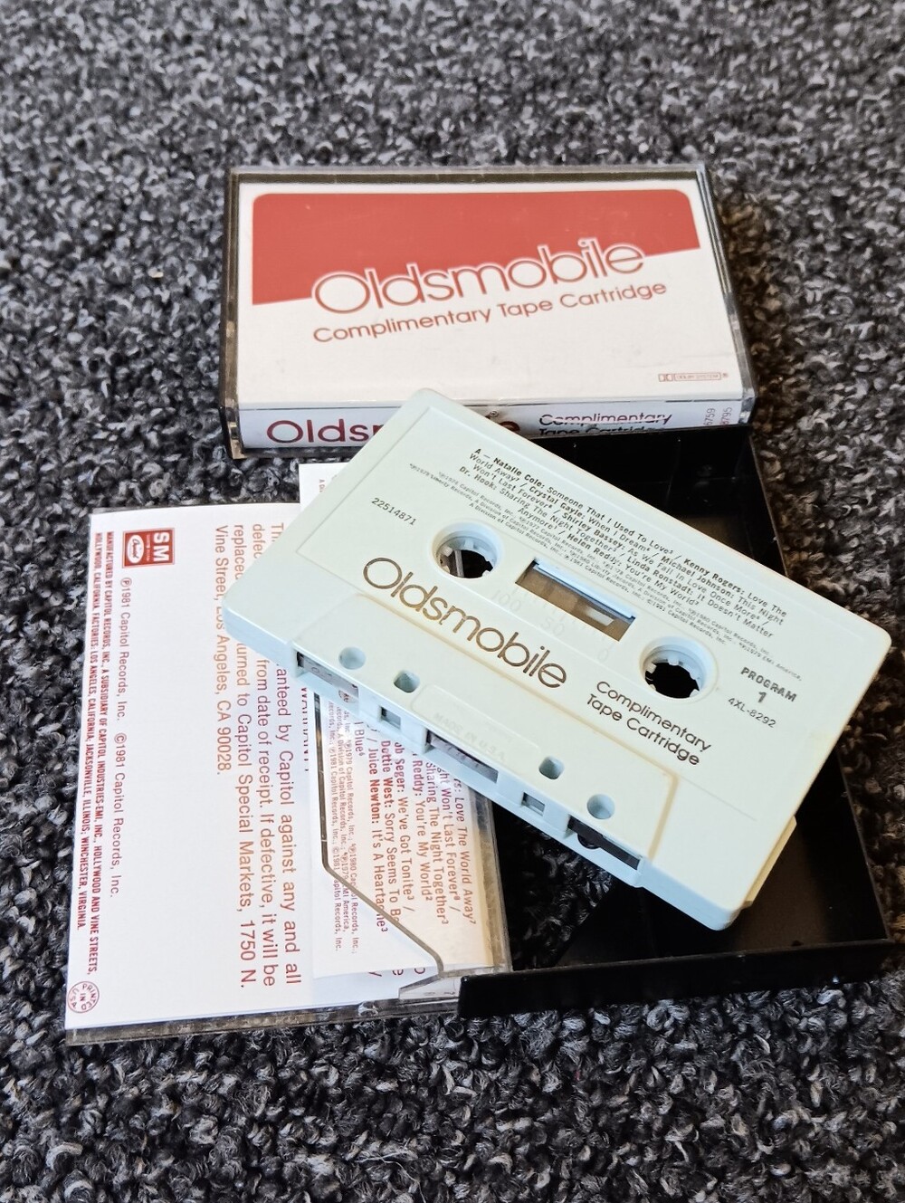 Oldsmobile 1970s - 1980s Complimentary Music Audio Cassette Tape Set Of 2
